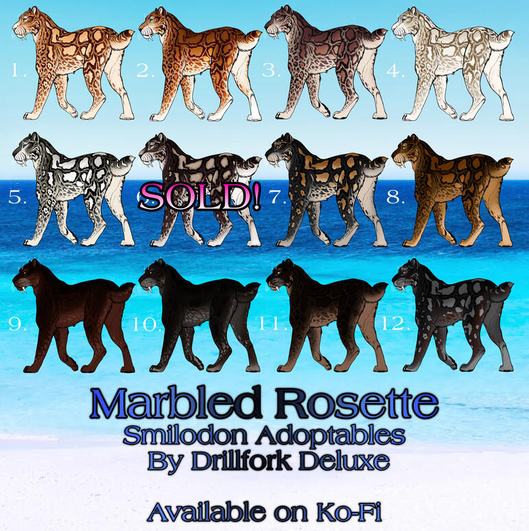 Marbled Rosette Saber Adoptables